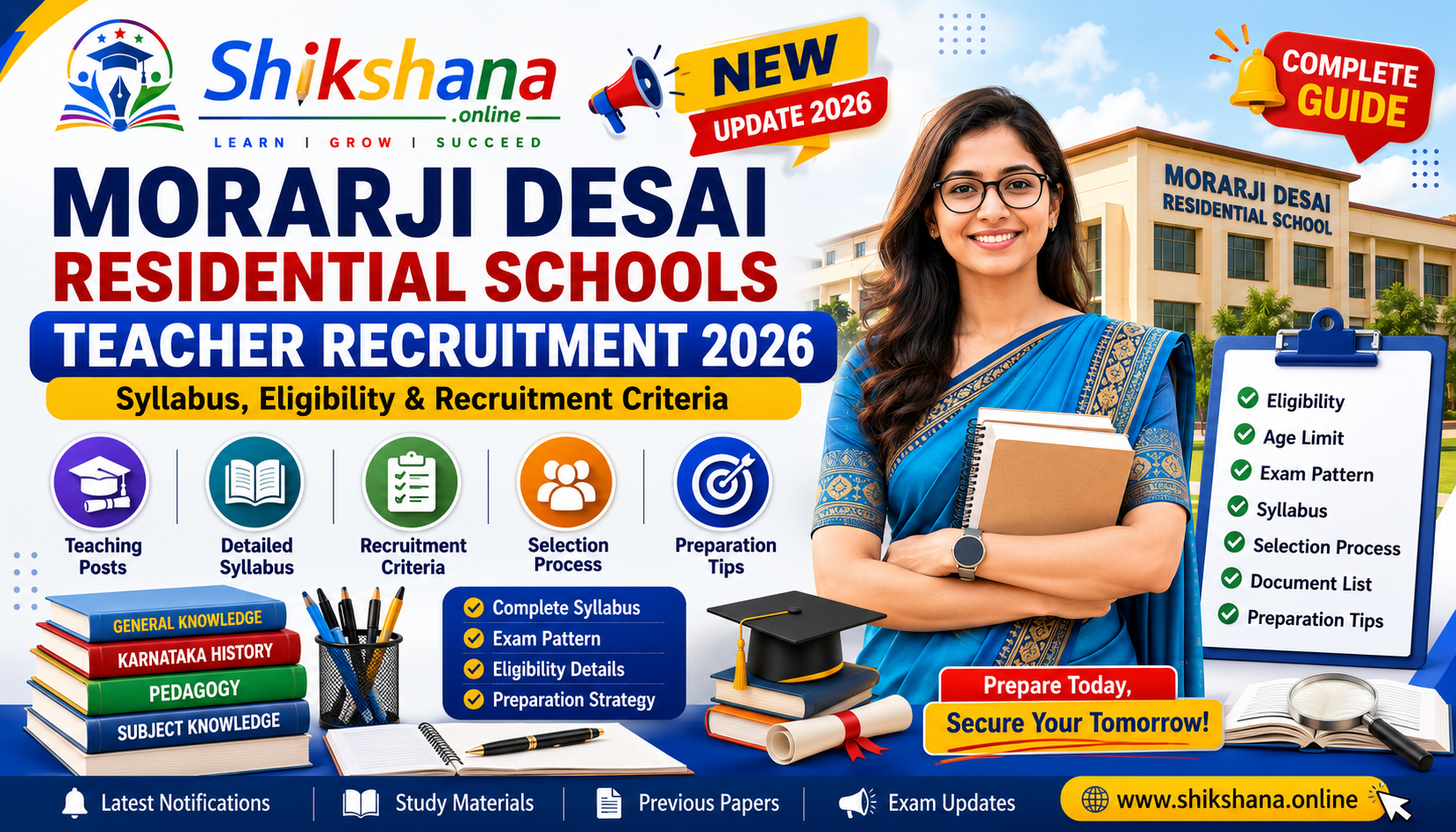 Morarji Desai Residential Schools Teacher Recruitment 2026 – Complete Syllabus, Eligibility & Recruitment Criteria